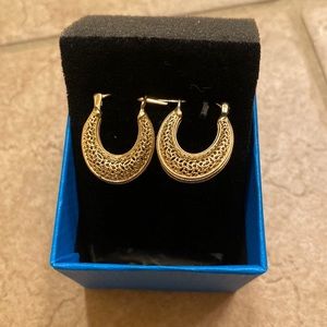 18K Yellow Gold over Sterling Silver earrings.